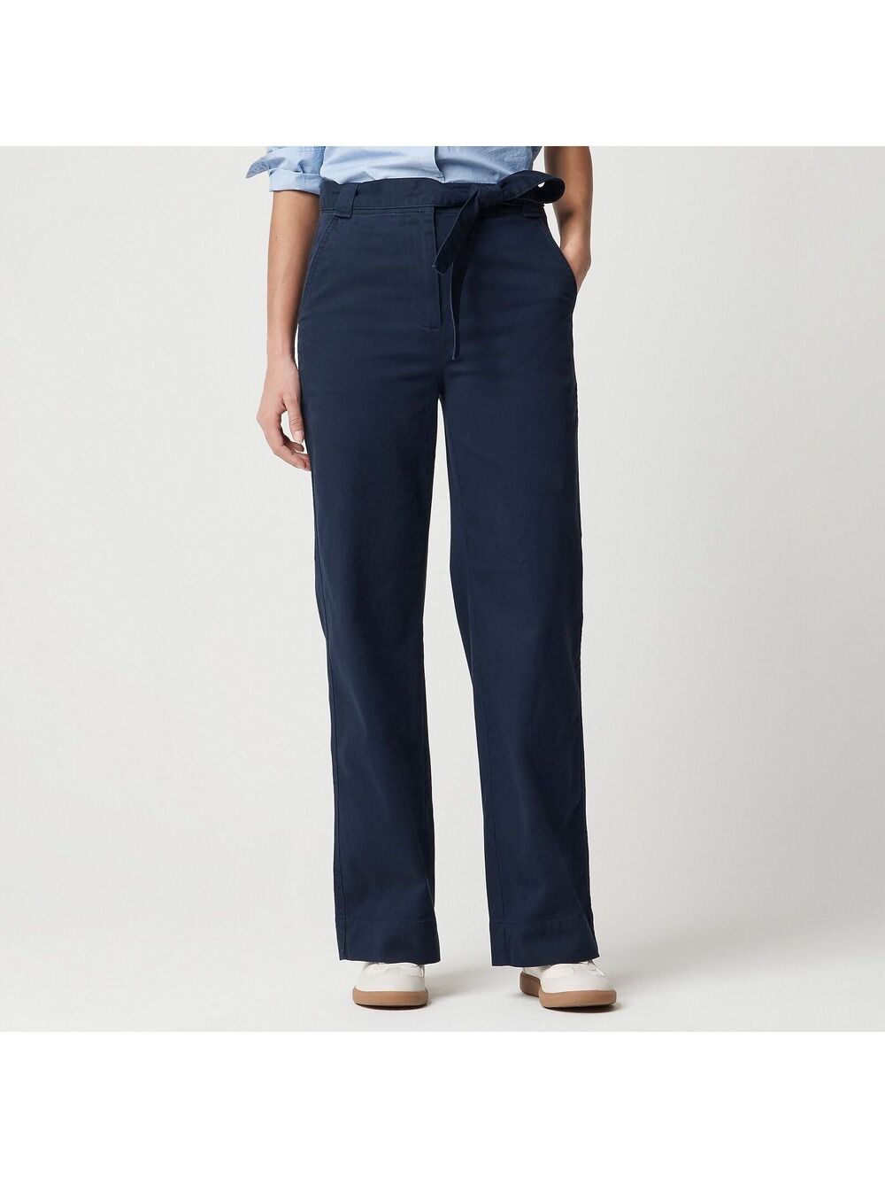 NWT J Crew Factory Tall Twill Wide-Leg Tie-Waist Pant - Size 12 Tall - MSRP $128